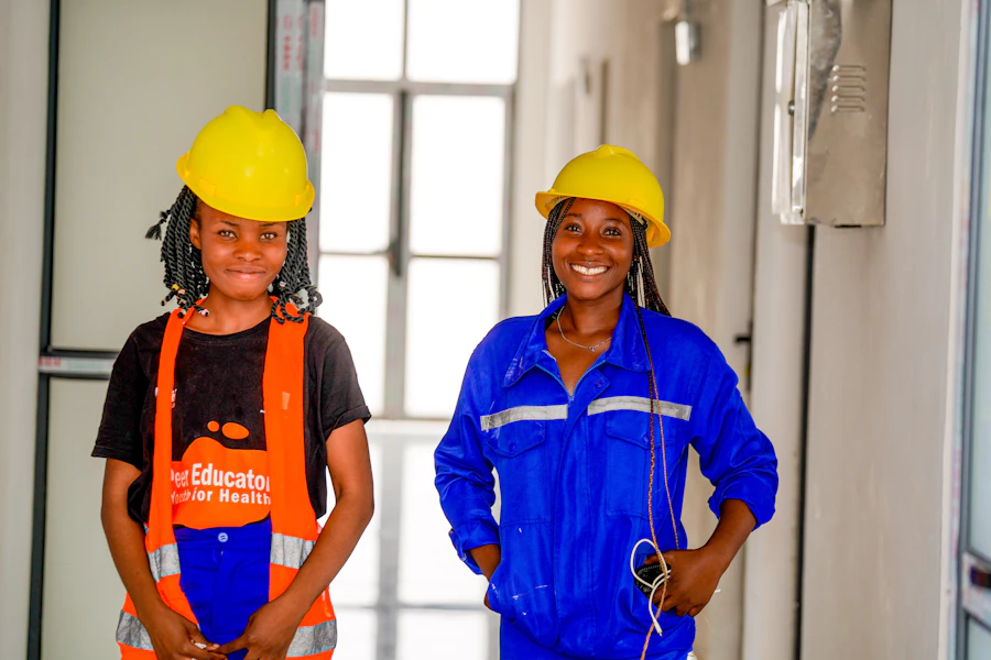 Técnicas com capacete de segurança